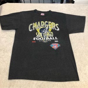 Vintage 1994 NFL San Diego Chargers Single Stitch XL Shirt USA Made - Ultra RARE